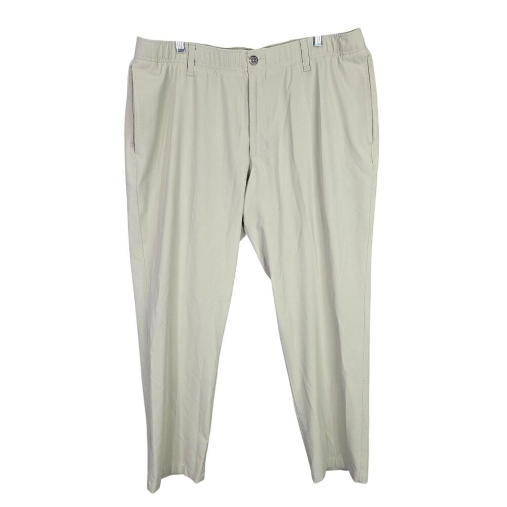 Mens Under Armour Beige Lightweight Golf Pants Polyester Blend Stretch 38X30